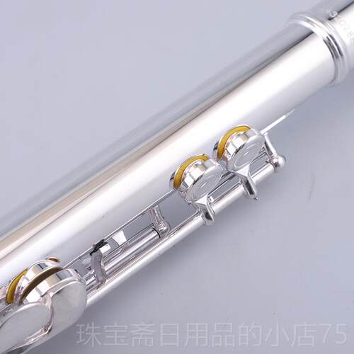 高档6长笛乐器初学 正 1孔开孔 品镀C银 考级演奏 键盖雕花 镀银