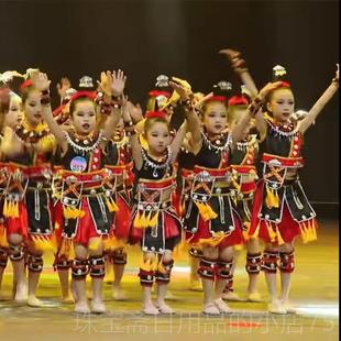 高档踏乐舞蹈踏服壮族土瑶彝苗族家女童少数民表演服族苗玲声声演