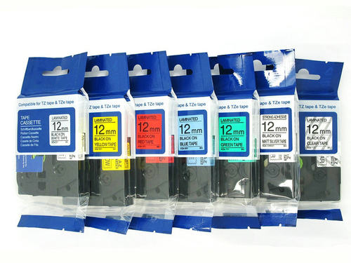 AZE覆膜标签机色带标签纸PT E100B D200 D210打印纸适用兄弟