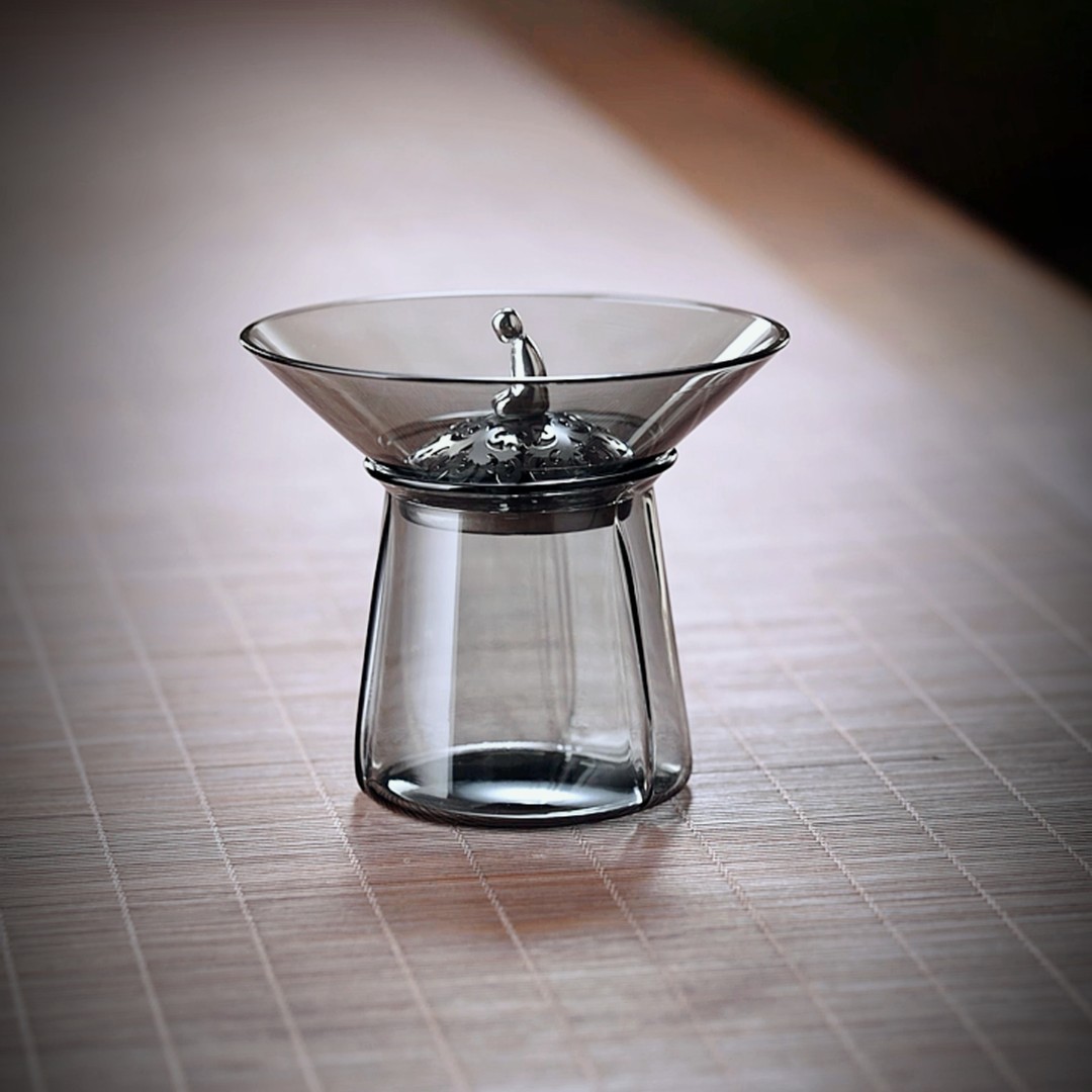 全度可拆卸磁吸玻璃茶漏茶滤功夫泡茶叶过滤网茶水分离器茶具配件