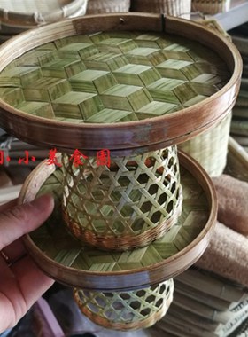 小桌子 墙边简约圆形桌 室内装饰 家居装饰小桌 手工编制工艺品