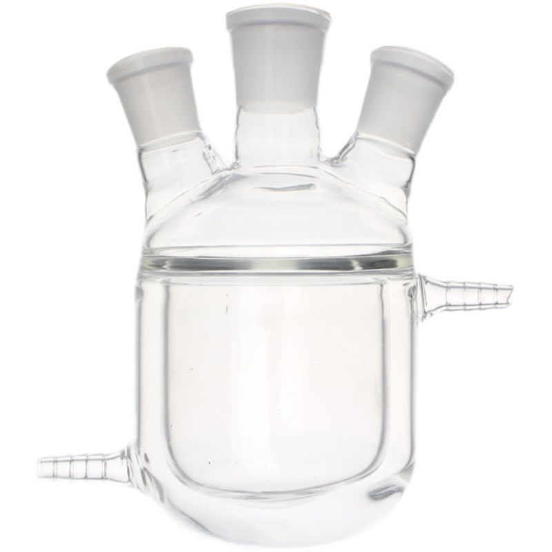 夹反应釜 层玻璃反应器 单口三口四口烧瓶反应瓶 -00ML