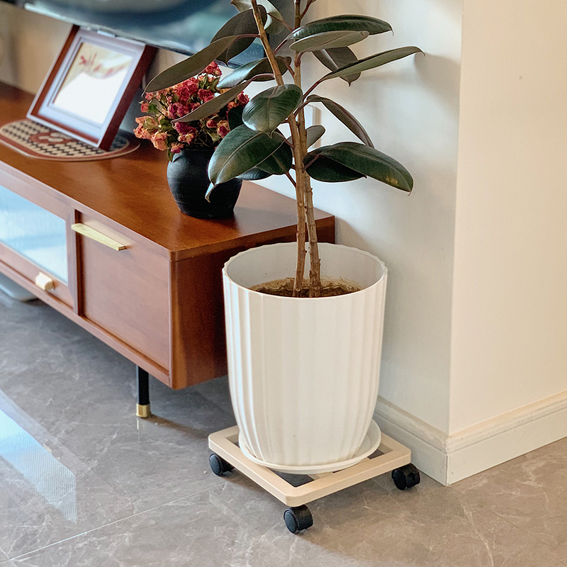 铁艺花盆托盘带轮绿植物架底座万向滚轮托架移动花架子客厅落地式