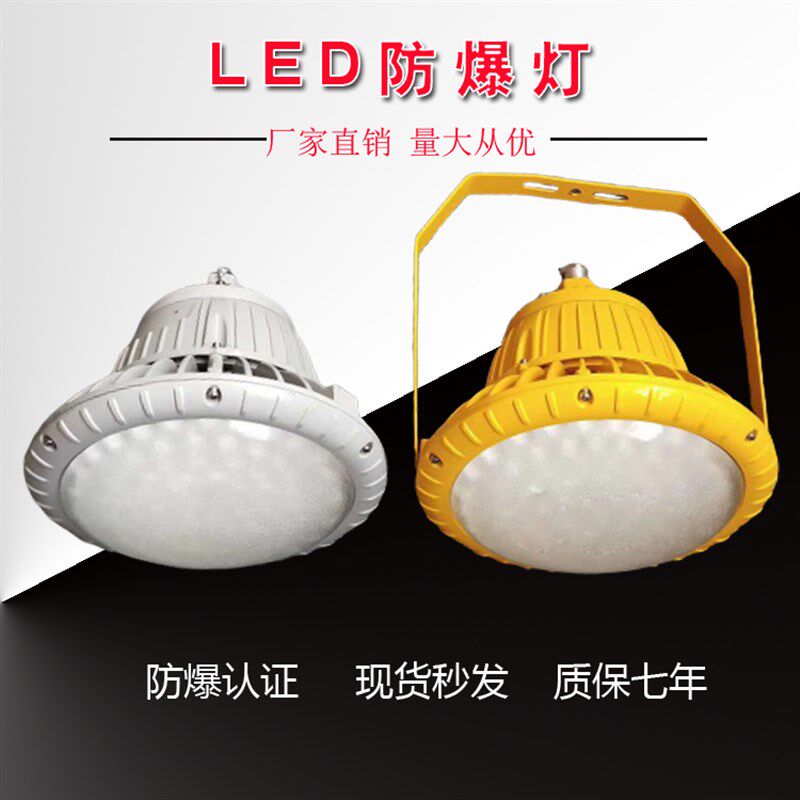 华荣BAD85-MLED防爆灯50W/80W/100W喷砂房加油站圆形投光灯HRD92