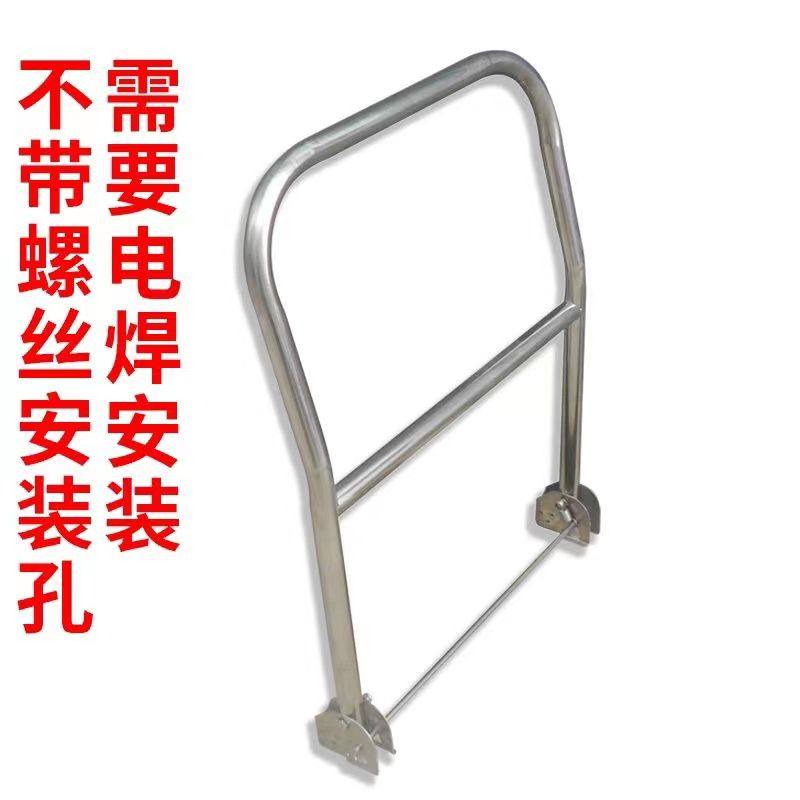 不锈钢推车把手四轮小拉车摆摊车配件便携静音家用推车折叠加厚