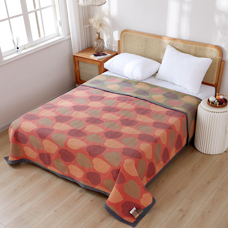 亚麻软凉席精梳棉毛巾被四季通用可机水洗全棉天丝盖毯子宿舍床盖