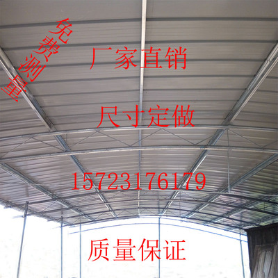 彩钢棚搭建定制雨棚温室钢结构设计安装彩色钢瓦生产天台防水棚
