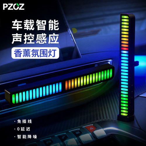 氛围拾音灯音频电平显示器声控音乐灯七彩节奏灯音响车载平板