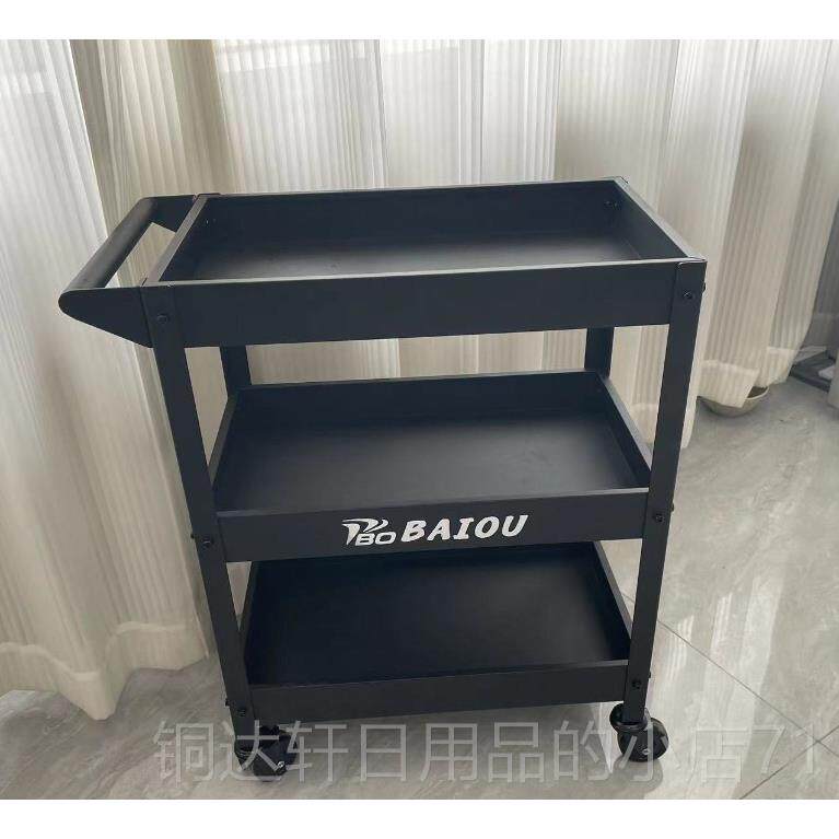高档家用架绿植手工推三车推车轮收纳零件移动层小推车业风工花具