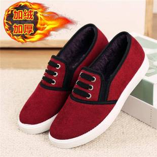 底奶妈奶鞋 加绒加厚保暖妈鞋 中老年短 女棉鞋 高档20平24老北京布鞋