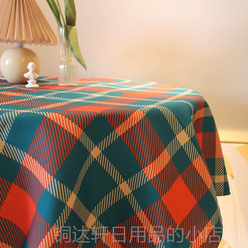 高档懒厅咚猫布 欧式桌布轻奢英伦客风艺高级感餐桌台布防烫棉桌