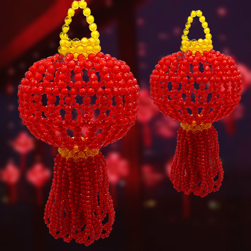 手工串珠挂门口大灯笼节日装饰品大挂件乔迁新居开业穿珠工艺品,家居饰品,创意礼品,淘宝优惠券,粉丝福利购,淘宝优惠卷