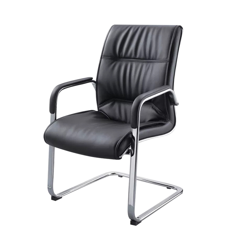 会议椅座椅家用麻将椅电脑椅 办公椅 靠背简约职员椅皮椅弓形椅子