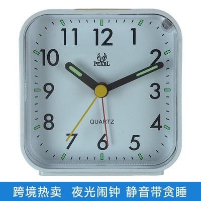 创意正方形小闹钟  时尚静音闹钟 床头台钟 明珠星