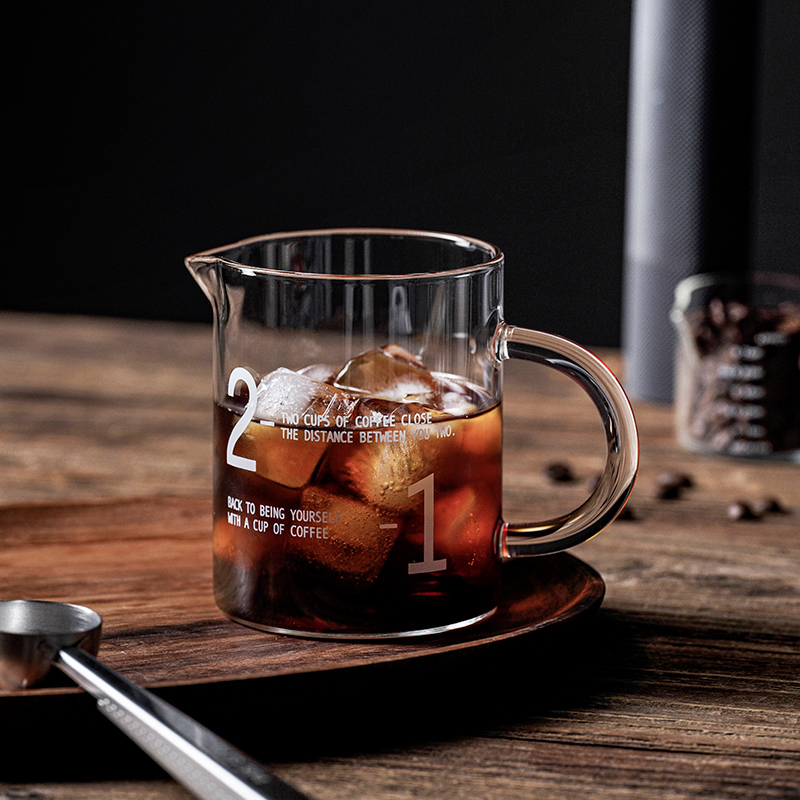 耐热玻璃咖啡分享壶带刻度挂耳咖啡杯公道杯滴漏家用手冲咖啡器具