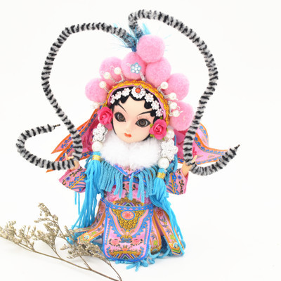 北京绢人京剧脸谱戏曲人物玩偶娟人特色工艺品摆件出国礼品送老外