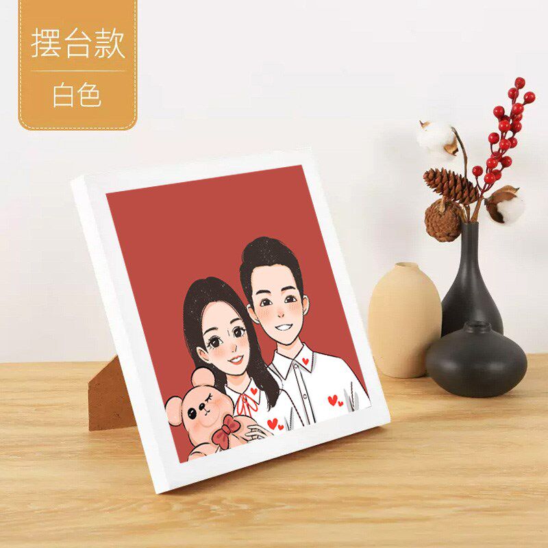 照片打印加相框定制洗相片做成相册框架摆台摆件实木挂墙