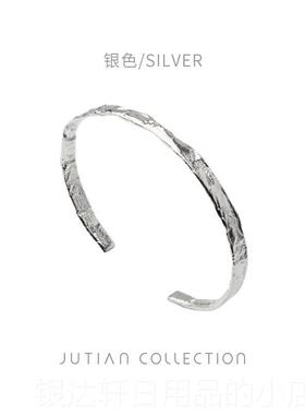 高档Jutia开n韩式纯银女手炼轻，年款，简约冷款纹，金箔，个性化