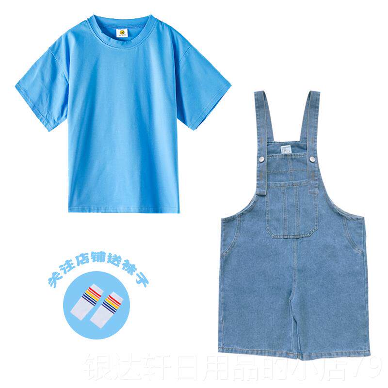 高档六一幼儿园大合唱表演服装蹈抱袋婴裤体舞儿童啦啦操演出服小