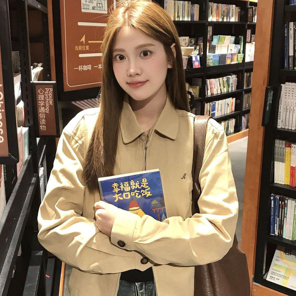 韩系复古翻领外套女秋季2