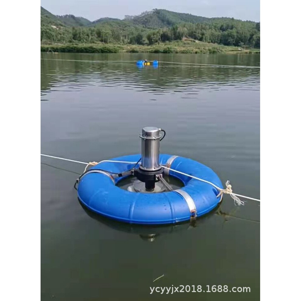 单相三相1.5KW养鱼曝气增氧机  380V220V养虾蟹塘造浪打氧机