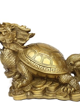 铜龙龟摆件八卦金钱龟母子龙龟如意龙龟