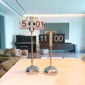 家用钟表创意台式 自动翻页钟数字台钟卧室座钟简约现代桌面机械