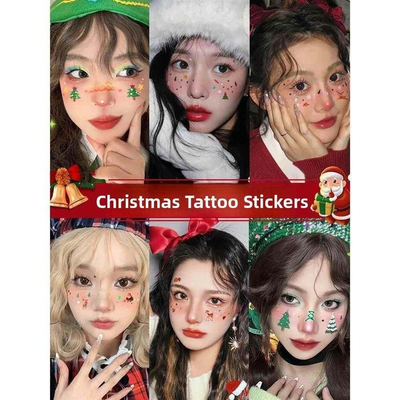 圣诞节脸贴妆容纹身贴面部脸部装饰南瓜骷髅化妆道具万圣节贴纸,家居饰品,其他贴饰,淘宝优惠券,粉丝福利购,淘宝优惠卷