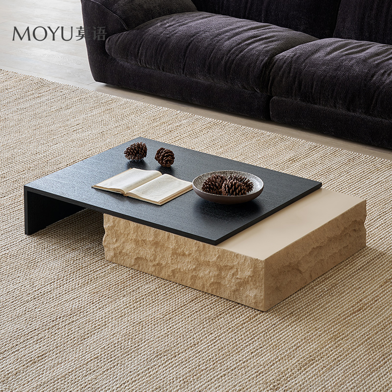 莫语/塔里茶几 复古风家用可伸缩茶桌小户型客厅现代简约高级茶台