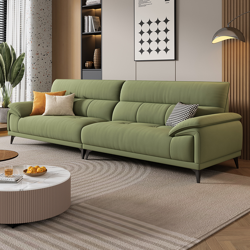 途帛抗菌防猫抓布沙发奶油风大小户型现代简约三人位直排四人客厅