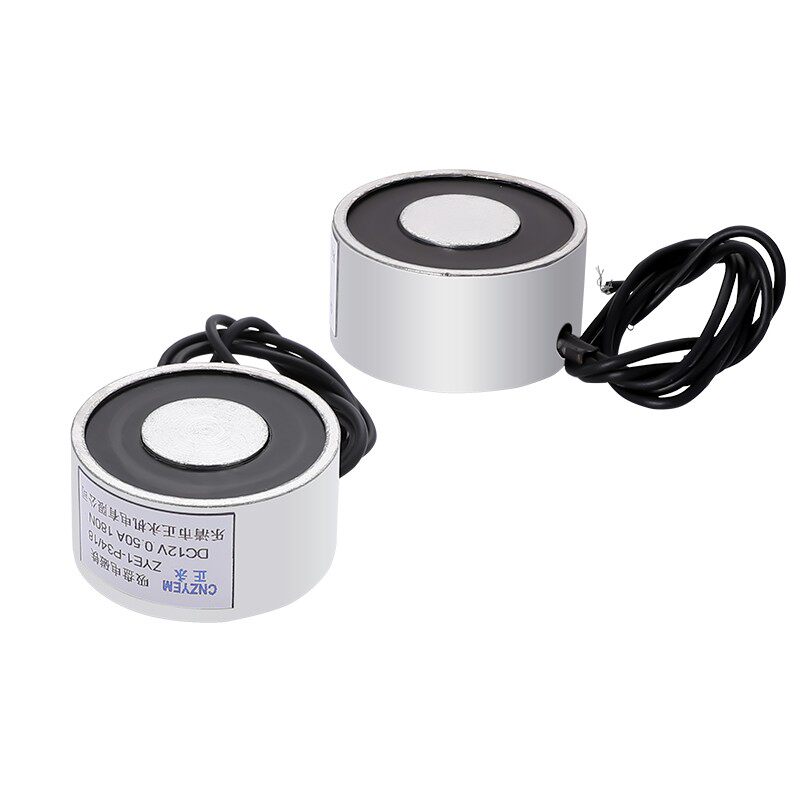 P34/18直流吸盘式电磁铁 吸力18公斤 DC6V12V24V电磁吸盘 强力