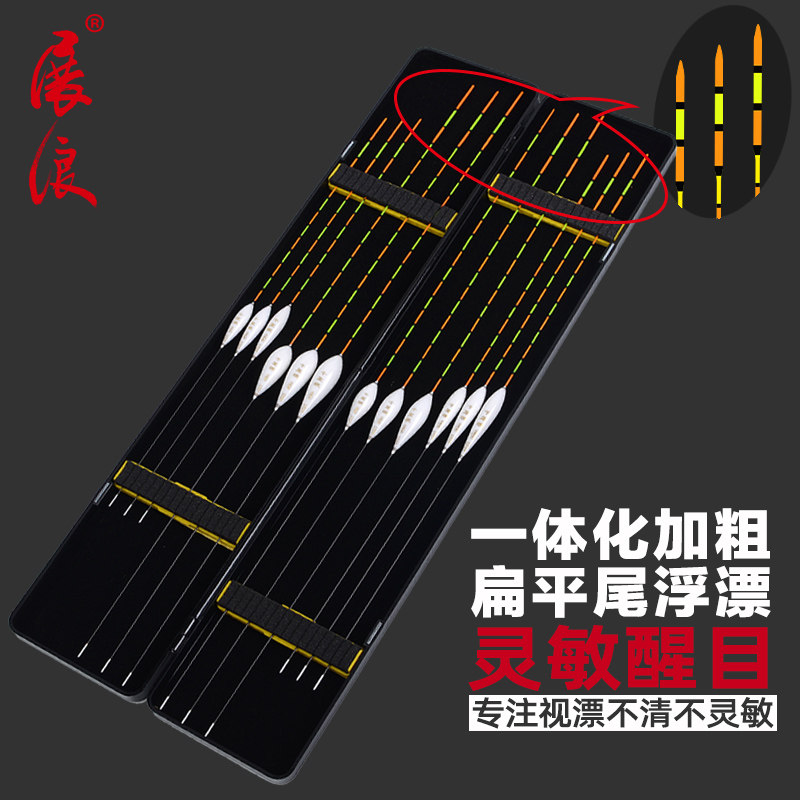 千里眼一体化加粗扁尾纳米浮漂超醒目灵敏鲫鱼浮漂湖库鱼漂套装