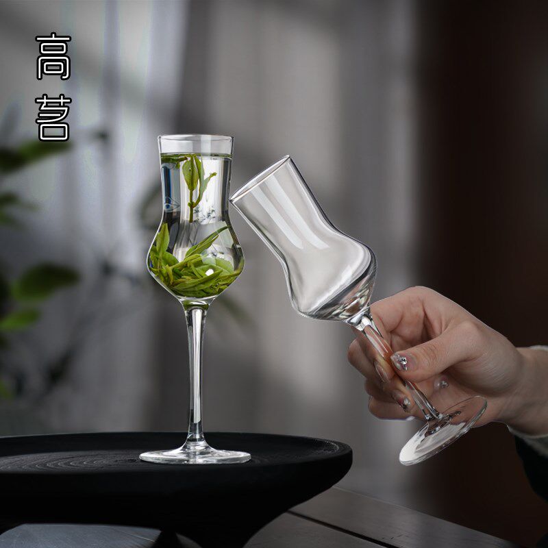 高脚玻璃泡茶器闻香杯高档创意绿茶品鉴杯酒杯精致品茗小茶杯茶具