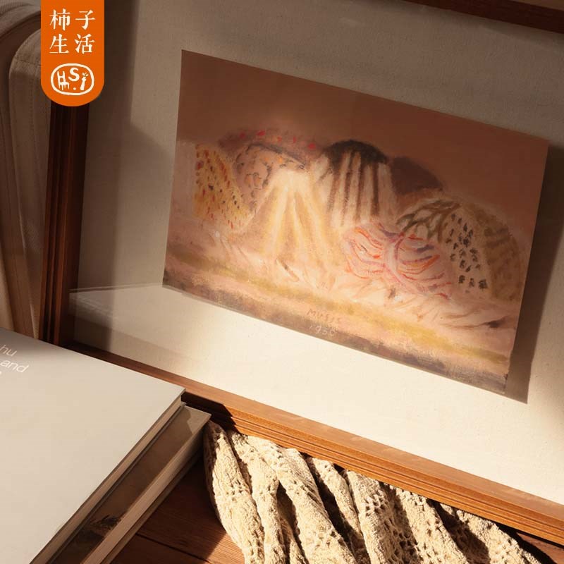 柿子生活  山丘 现代轻法式复古玄关走廊客厅卧室挂画装饰画