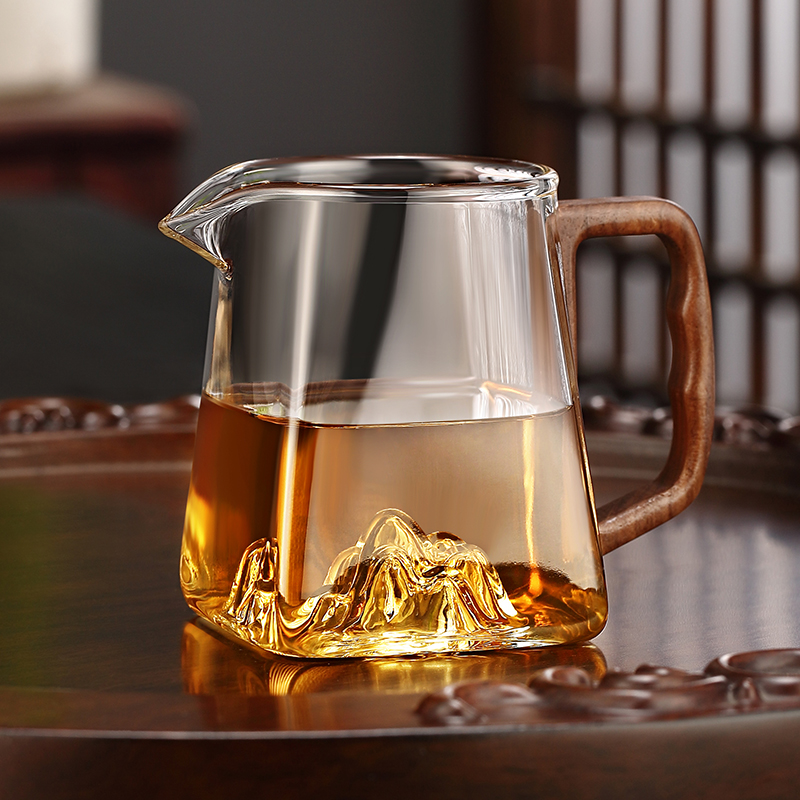 玻璃公道杯 加厚耐热公杯功夫茶海泡茶分器器茶具分茶杯茶道配件