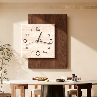 中古风电表箱装饰画竖版带钟表2025新款配电箱挂画遮挡高级感壁画