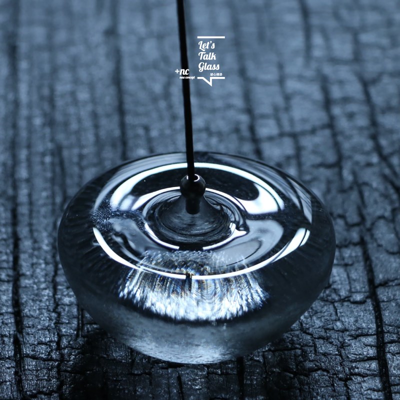 玻心璃语  凝水香立 摆件 玻璃 琉璃 创意礼品 手工 香插