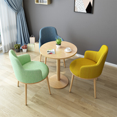 简约休闲咖啡厅桌椅组合商务洽谈售楼处接待小圆桌甜品奶茶店桌椅