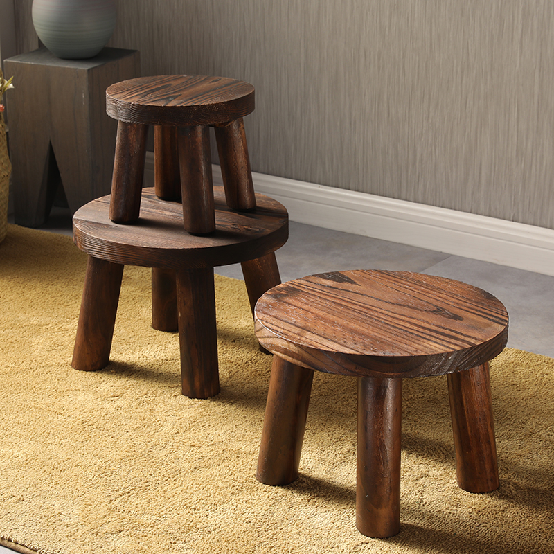 实木凳小木凳子小板凳家用矮凳客厅小圆凳换鞋凳加厚儿童木头椅子