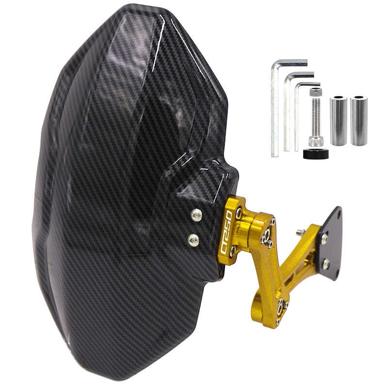 适用光阳CT0 23-2年新款改装后挡泥板碳纤纹挡水板泥瓦挡泥皮