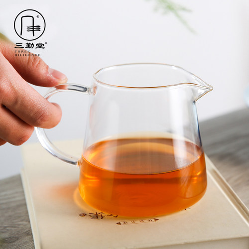 三勤堂手工公道杯耐热加厚高硼硅玻璃公杯匀分茶器功夫茶具S35006