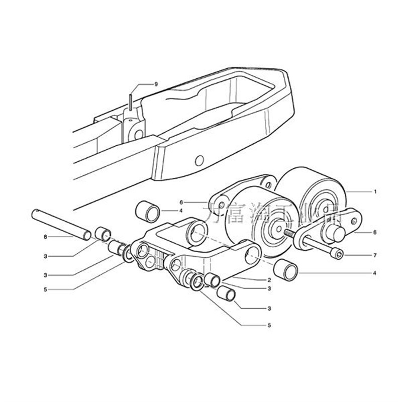 003990 林德电动叉车T1T20L10LL11承载轮子85x0/5-S