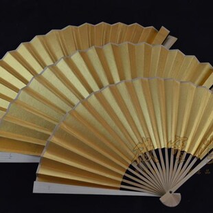 文玩折扇7寸8寸9寸双面泥金扇面 手工玉竹折扇苏工挑灯头溜肩扇子
