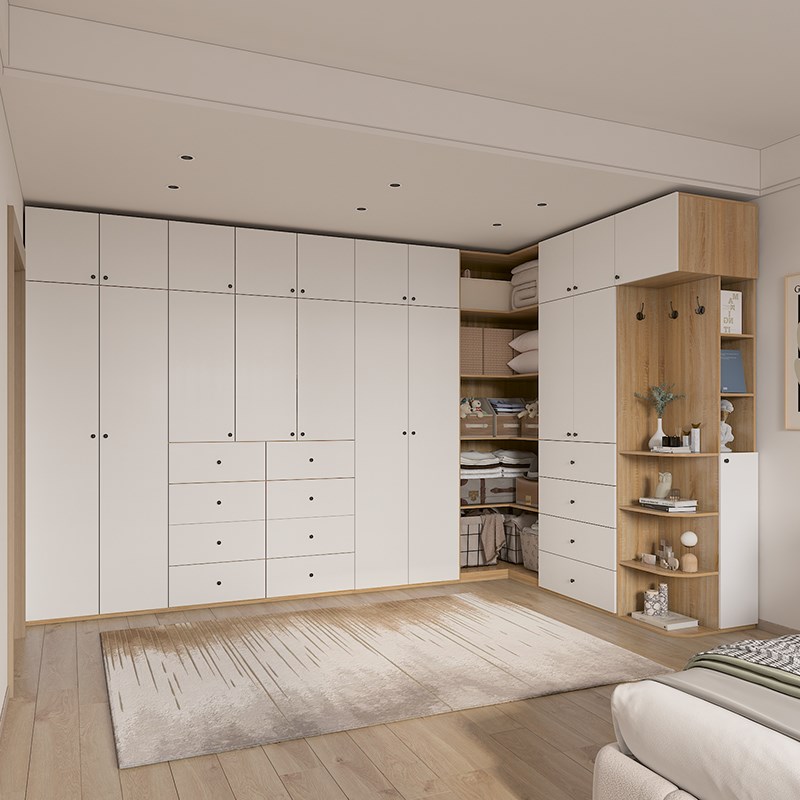 定制l型衣帽间90度转角衣柜拐角衣橱卧室家用墙角柜大小户型