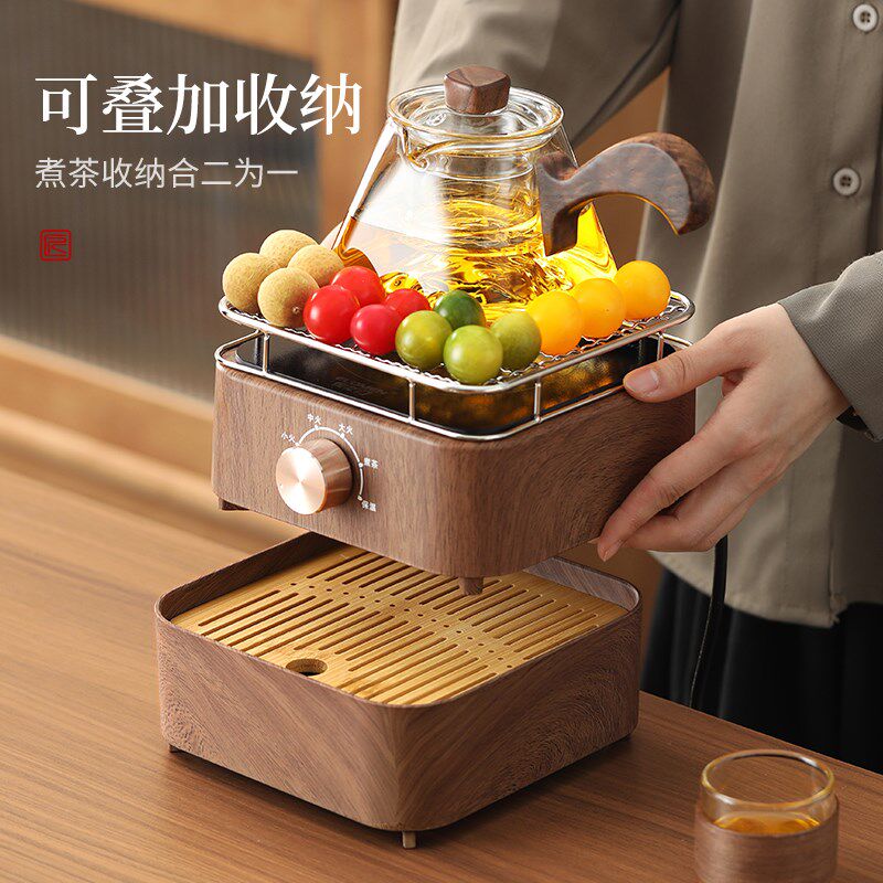 2025新款煮茶器小型迷你办公室一人家用围炉煮茶电陶炉器具全套