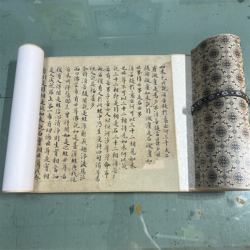 敦煌遗书 台北08722金刚般若波罗蜜径一卷稿唐代抄经小楷临摹学习