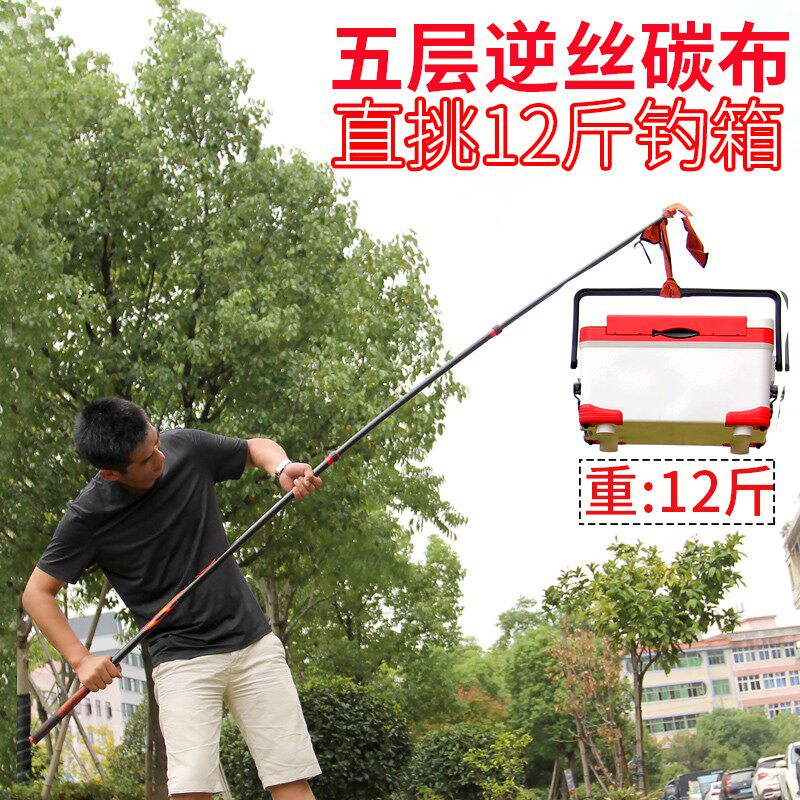 大物抄网竿超硬碳素加粗大物抄网青鱼抄网全套套装钓鱼抄网伸缩杆