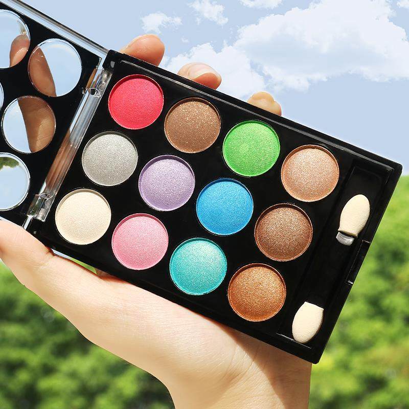 正品全珠光眼影彩色cos眼影盘妆娘舞台妆演出不晕染大地色学生初