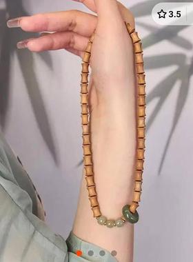 明德万城普陀山老山檀手串竹节檀香手链手工原创男女念珠盘玩饰品