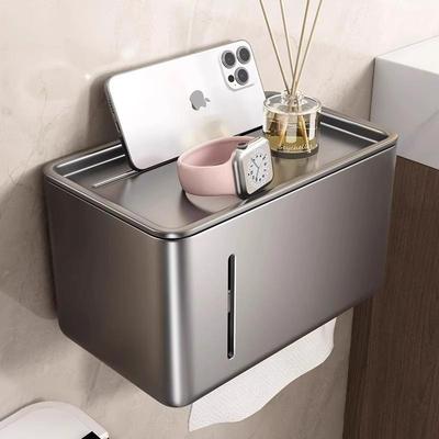 枪灰色卫生间卫生纸厕所厕纸卷纸架放手机纸巾架浴室纸巾盒免打孔